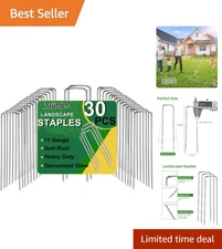 30 Pack Lawn Staples,  Garden Landscape Galvanized 30pcs