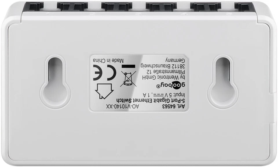 5-Port Gigabit Desktop Netzwerk Switch RJ45 LAN Ethernet Verteiler HUB DSL Weiß - Bild 4 von 4