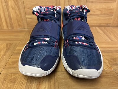 RARE🔥 Nike Kyrie 6 VI Midnight Navy Laser Crimson Sz 10 Men's