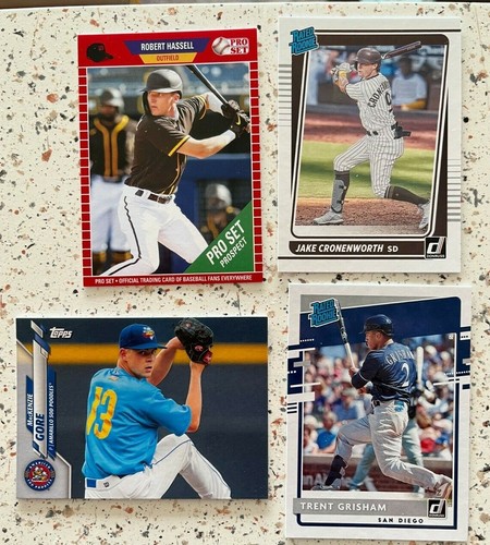 MacKenzie Gore Robert Hassell Jake Cronenworth Trent Grisham Rookie 