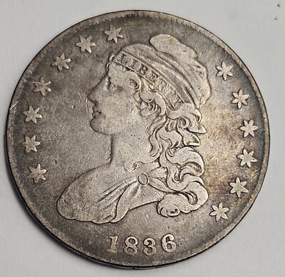 1836 Capped Bust Half Dollar 50C 90% Silver | eBay