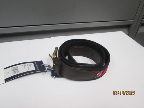VINEYARD VINES NJ DEVILS STRIPED BELT SIZE 34, (SHELF G5) - Picture 2 of 2