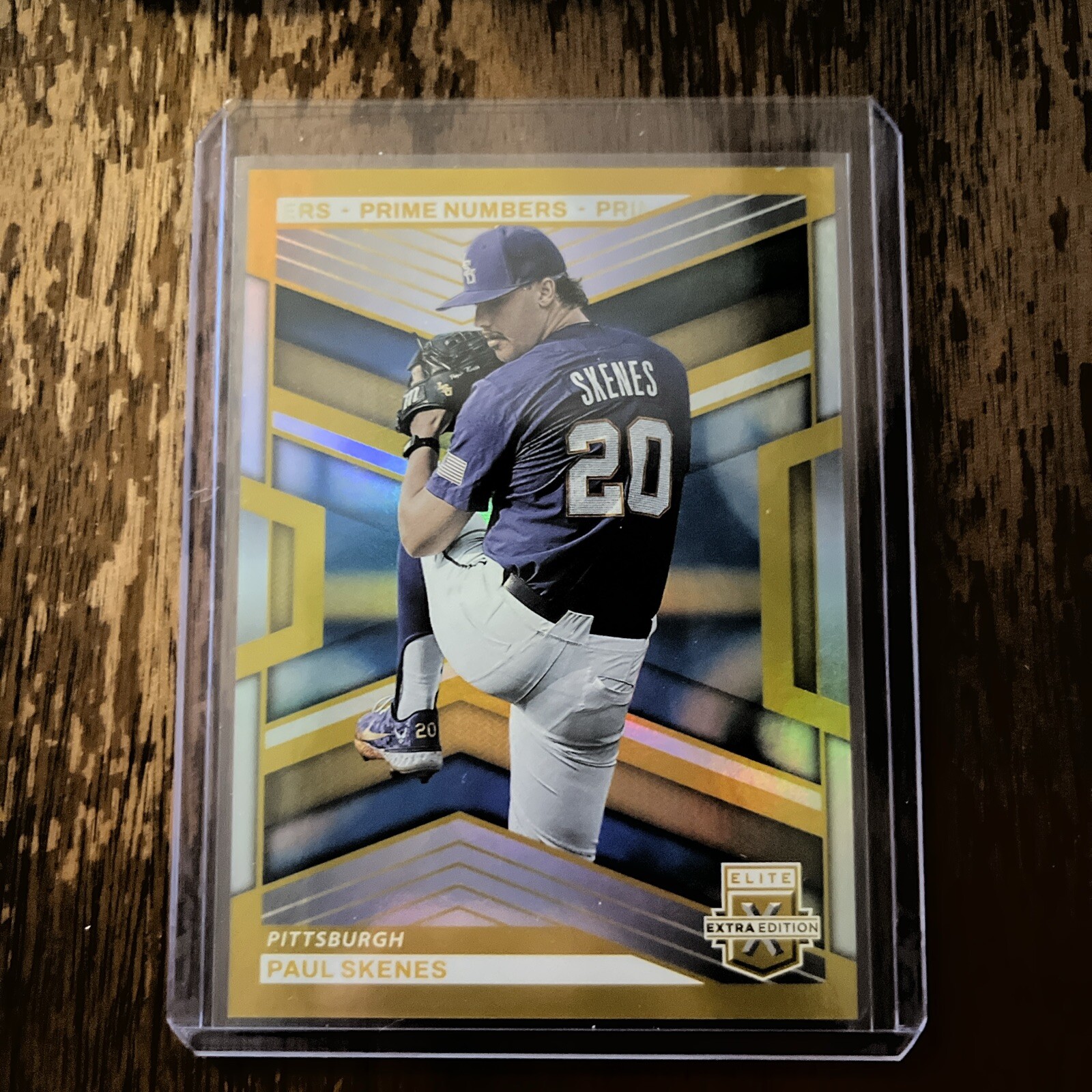 2023 Elite Extra Edition - Prime Numbers GOLD #7 Paul Skenes 16/24 Pirates ASG