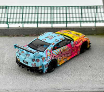 CR MINIGT 1:64 LBWK Kuma 35GT-RR R35 GTR Sports Model Diecast