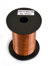 Copper Wire, Bare, 1500ft Reel, 32 SWG (33/34 AWG) - 0.0108" (0.27 mm) Dia.