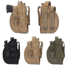 Military Tactical Molle Gun Pistol Holster Right Hand Hunting Waist Belt Bags