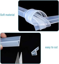 1/4'' Frameless Shower Door Bottom Seal  Stop Shower Leaks , Create Water Barrier