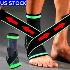 Ankle Brace Support Compression Sleeve Foot Tendon Plantar Fasciitis Pain Relief