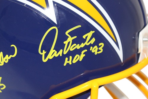 Chargers Triplets Signed San Diego Chargers Authentic Helmet w/HOF BAS 39859 - Picture 2 of 8