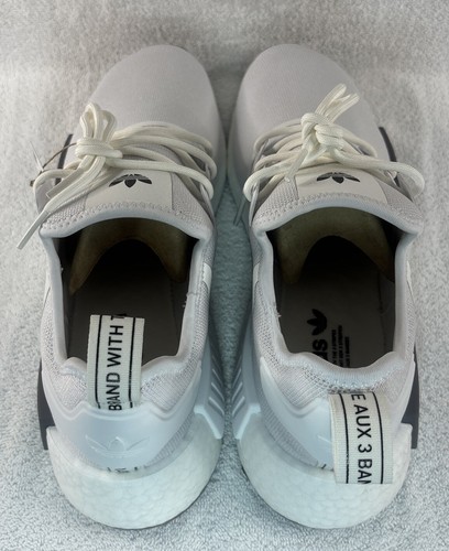 Adidas NMD_R1 Primeblue White/Black/Grey Three Men's Running Shoes GZ9261 - Picture 9 of 15
