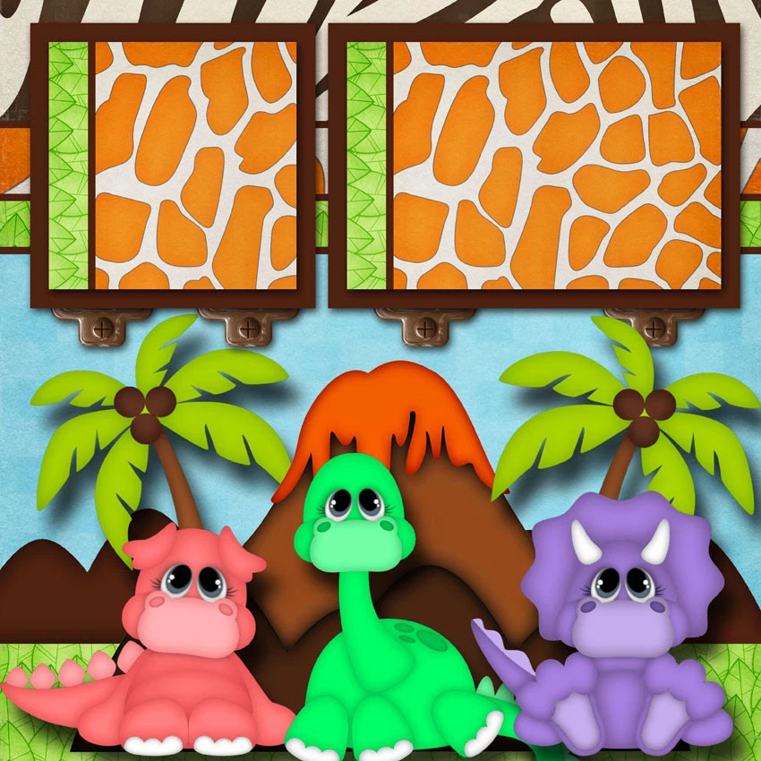 WILD THING ~ 2 páginas de álbum de recortes prefabricadas diseño de piezas de papel 4 álbumes ~ POR CEREZA Foto 4 de 4