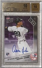 2017 TOPPS NOW AARON JUDGE BREAKS DIMAGGIO ROOKIE AUTO 10/25 BGS 10 PRISTINE