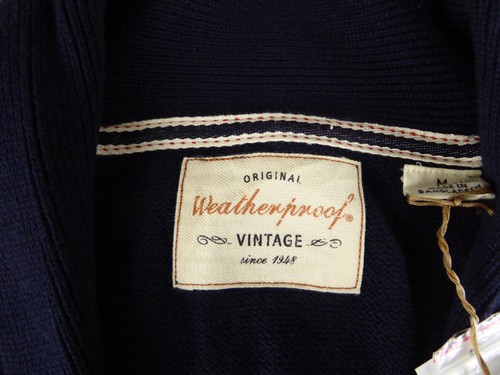 Orig. Weatherproof Vintage $80 LS Shawl Collar Snowflake Cardigan Sweater NWT - Picture 4 of 7