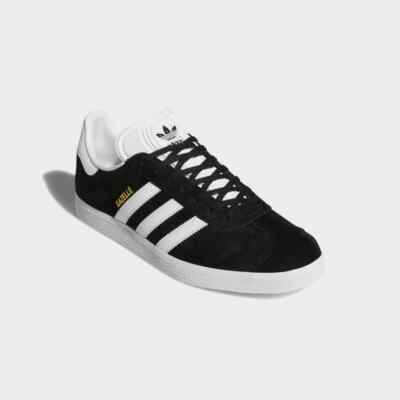 adidas Originals Gazelle Black White Gold BB5476 Men's Low Shoe Size 7