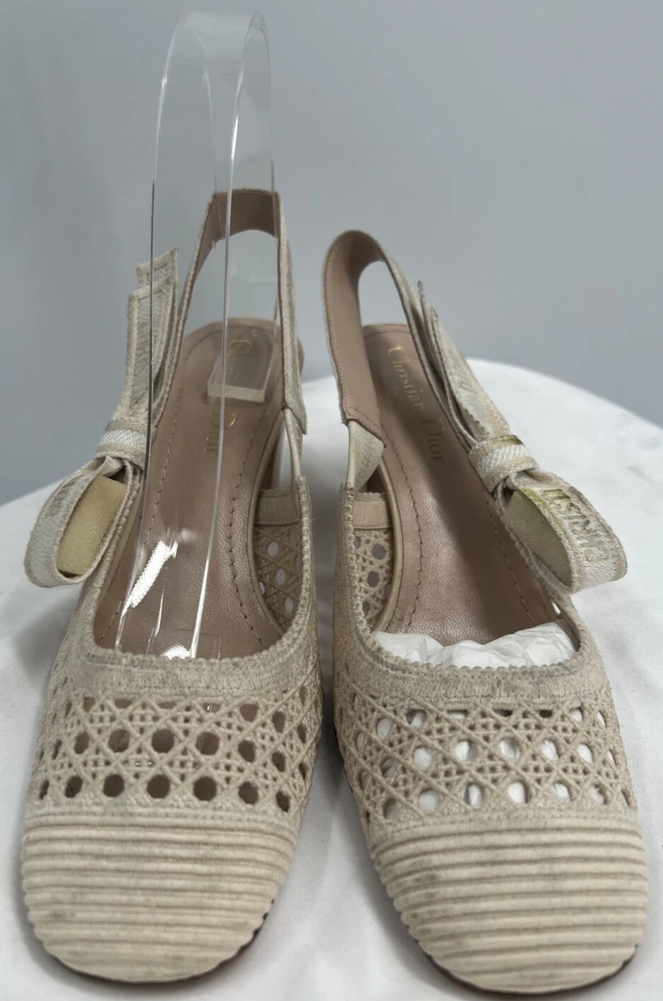 Escarpins femme Christian Dior & Moi bout carré dentelle dentelle bout carré taille 36
