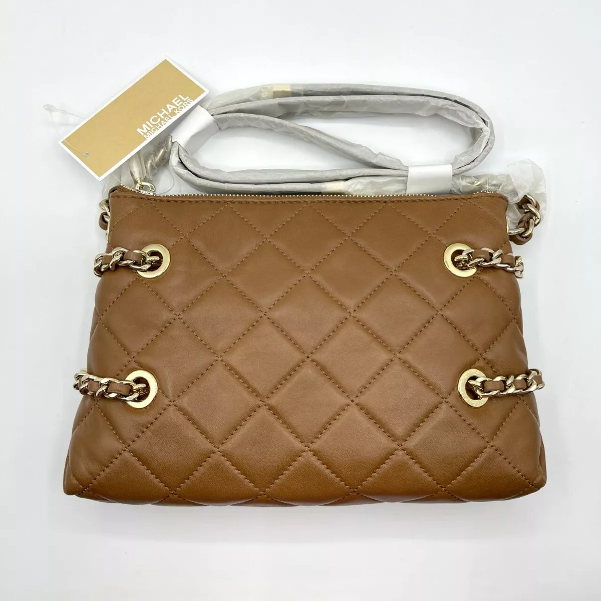 Authentic Chanel Classic Vintage Diana Small Beige Lambskin Flap