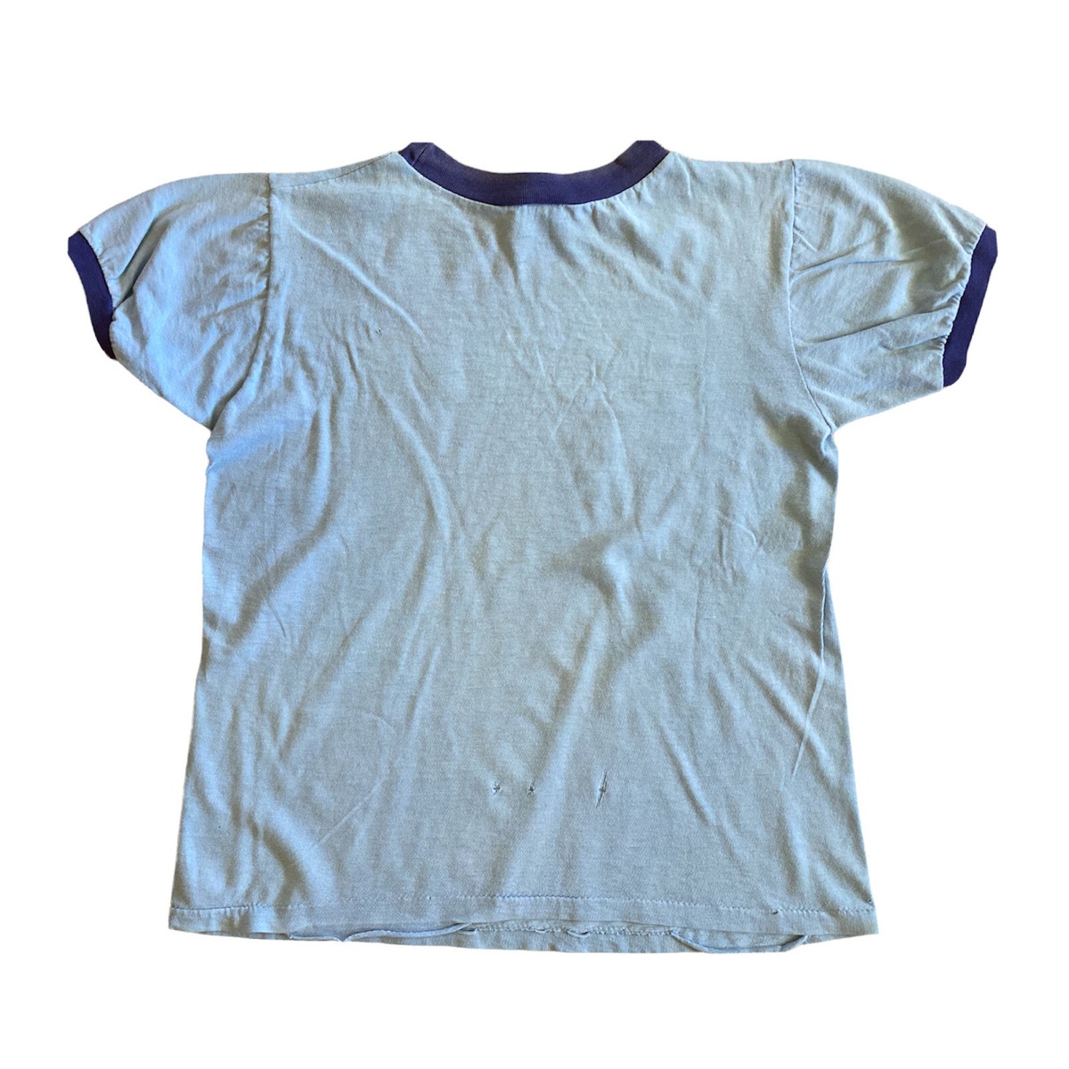 1976 happy days fonzie Tシャツ AAAAAY 青 The Fonz Fonzie Vintage Ringer Tee T-Shirt 1976 Happy Days