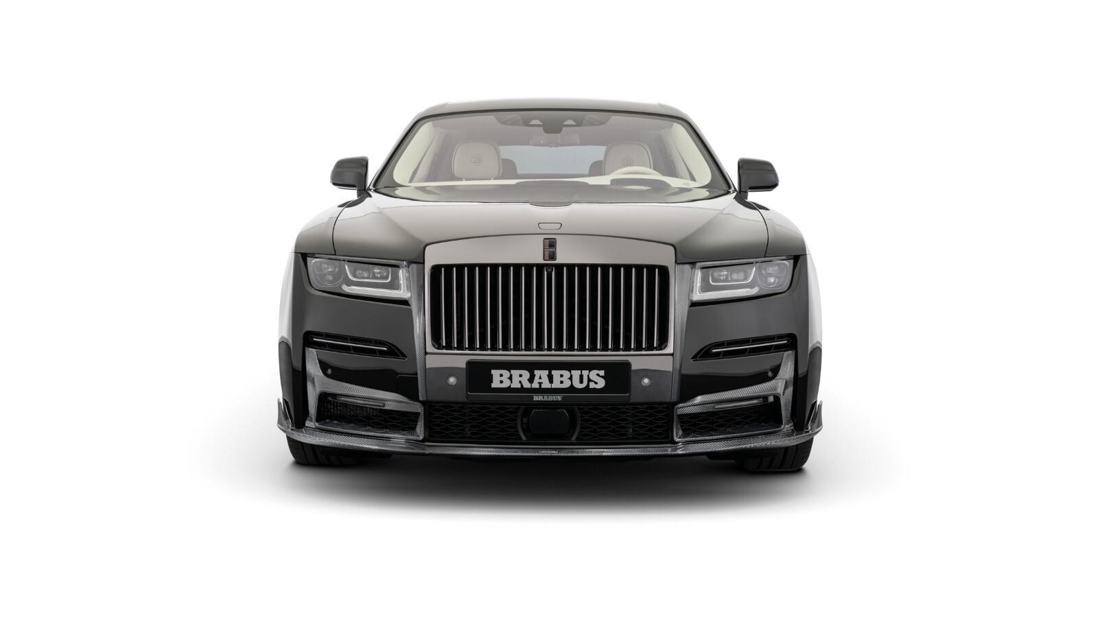 BRABUS Rolls Royce Ghost II Carbon Fiber Add-on for Front Bumper in Gloss 