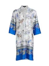 NWT Rickie Freeman for Teri Jon Paisley Shift in Blue White Lightweight Dress 6