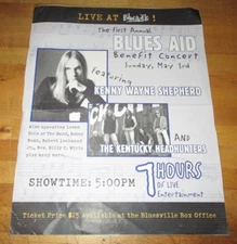 1998 1st Annual Blues Aid Benefit Concert Flyer - Kenny Wayne Shepherd, Others