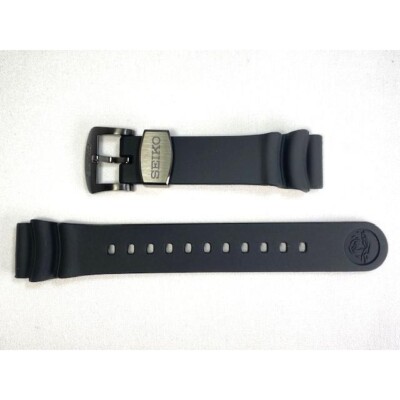 Bracelet De Montre SEIKO Prospex Authentique 20 Mm - Noir Silicone - Neuf Avec Étiquettes