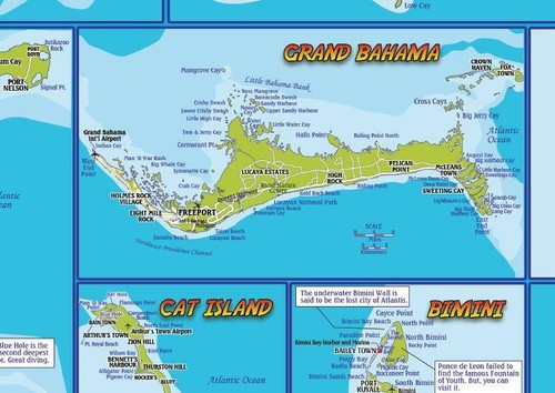 Bahamas Wandkarte laminiertes Poster - Bild 4 von 4