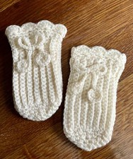 NOWE Vintage Rękawiczki dziecięce, Ręcznie robione, Prezent dla noworodka, Dekoracja na Baby Shower