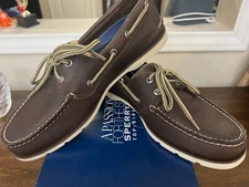 Sperry Men's, Leeward Boat Shoe Brown White 9 M NWB