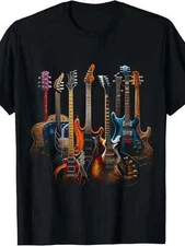 [USA Made] Made in USA | Guitar T-Shirt | Guitars Guitarists Gift