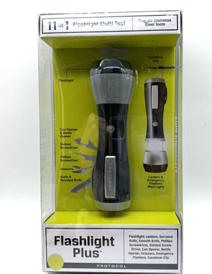 Protocol Flashlight Plus 11 in 1 Multi Tool Stainless Steel