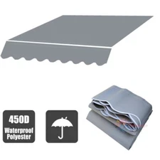 Awning Replacement Fabric 450D Shade Cloth Rainproof Balcony Retractable Canopy