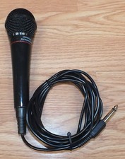 Unbranded Black Universal 6.3mm Wired Microphone w/ On Off Switch READ