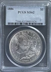 1886 Morgan Dollar PCGS Certified MS62