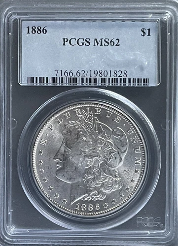 1886 Morgan Dollar PCGS Certified MS62