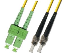 1M Singlemode Duplex Fiber Optic Cable 9/125 SC APC ST UPC Patch Cable Network