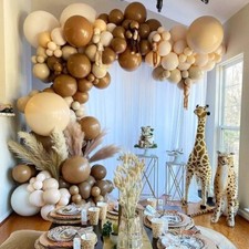 127 teilig Luftballons Hochzeit Geburtstag Girlande Deko Helium Beige Party No31