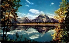 Jackson Lake and Teton Range Wyoming WY Jackson Lake Mirror Postcard