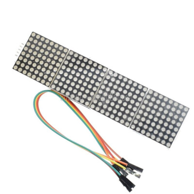 MAX7219 Dot Matrix Module Red Microcontroller 4In1 Display 5P Line For Arduino