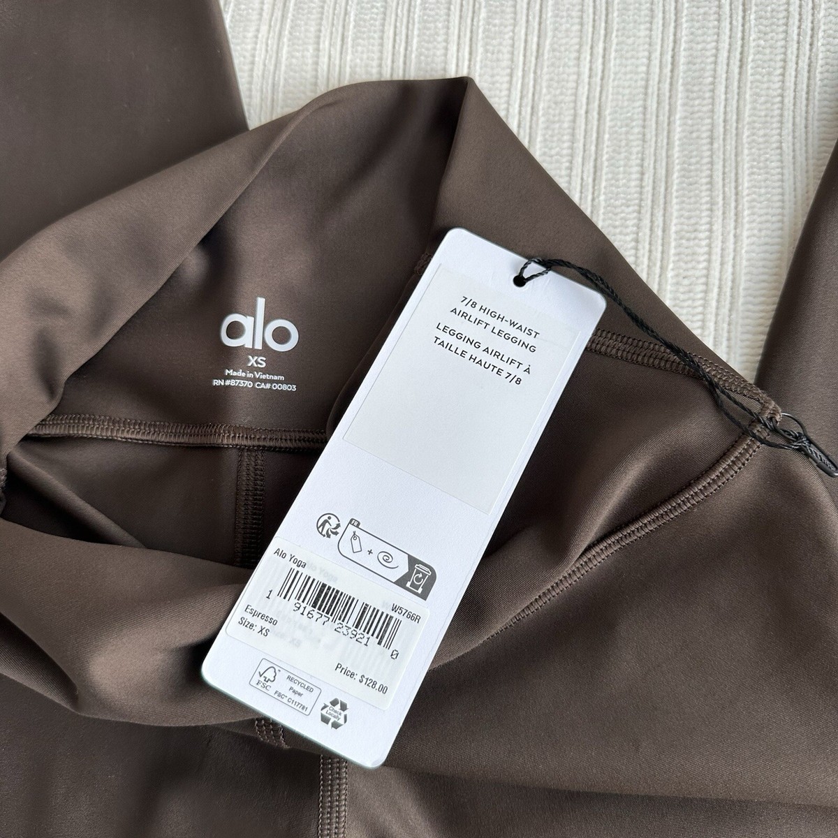 Alo Yoga 7/8 High Waist Airlift Legging - Espresso / XS | eBay