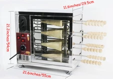 110V Chimney Cake Roll Oven Make Cooking Food Machine Bread Kitchen Baking