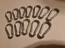 12 Spring Snap Hook Carabiner 120 Lbs WLL Steel 2 3/8" Lot