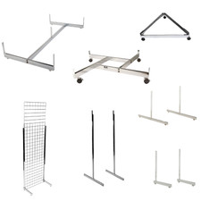 GRIGLIA PANNELLO RETE GAMBE A FORMA DI T-L, BASE TRIANGOLARE GONDOLA PER ESPOSIZIONE AL DETTAGLIO