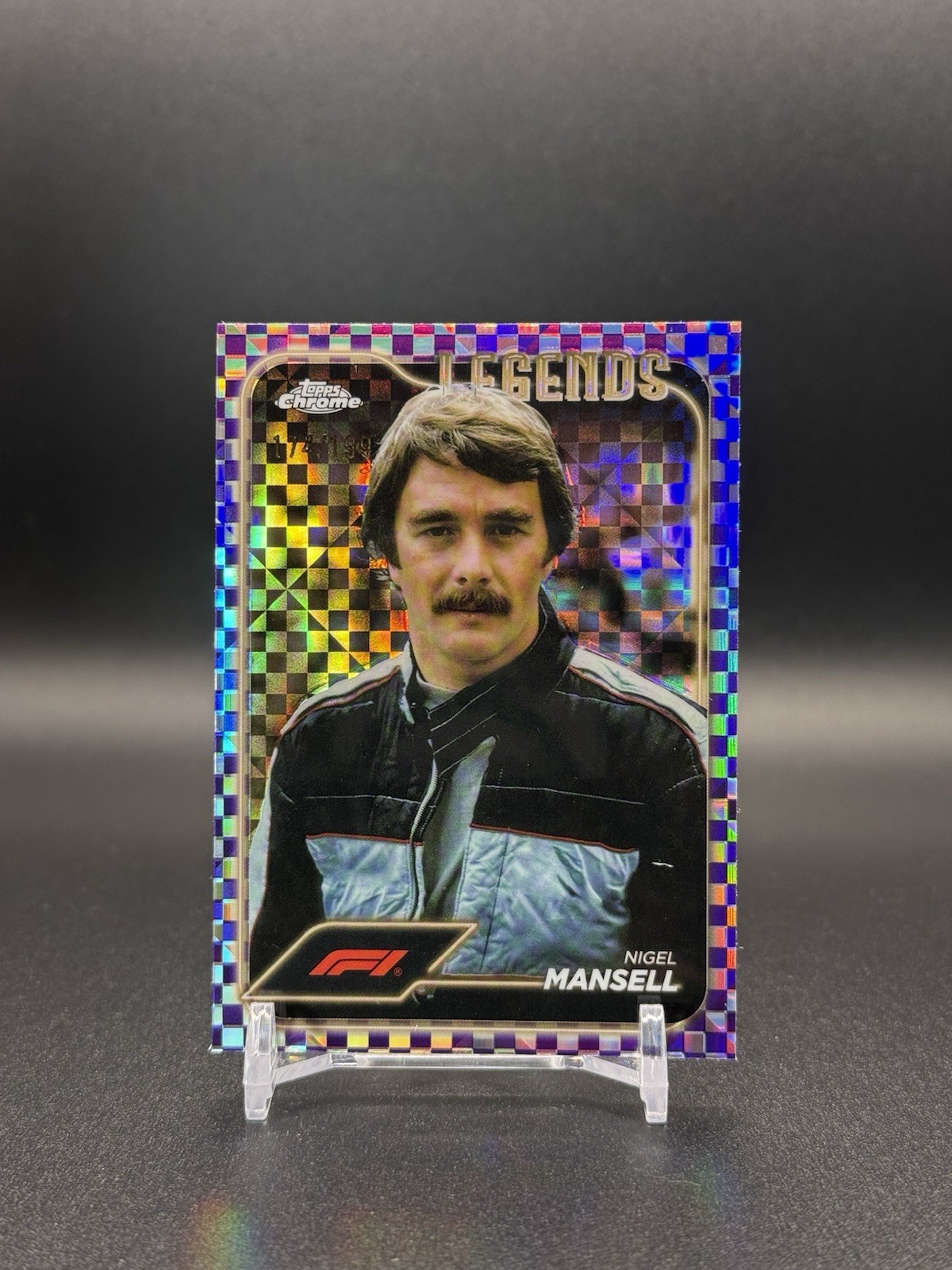 2024 Topps Chrome Formula 1 Nigel Mansell #189 Purple Checker 174/199