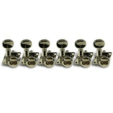 KRFL-6BX-N Kluson Locking,F-Mount Tuners, 6 IN-LINE, Staggered Posts, Nickel