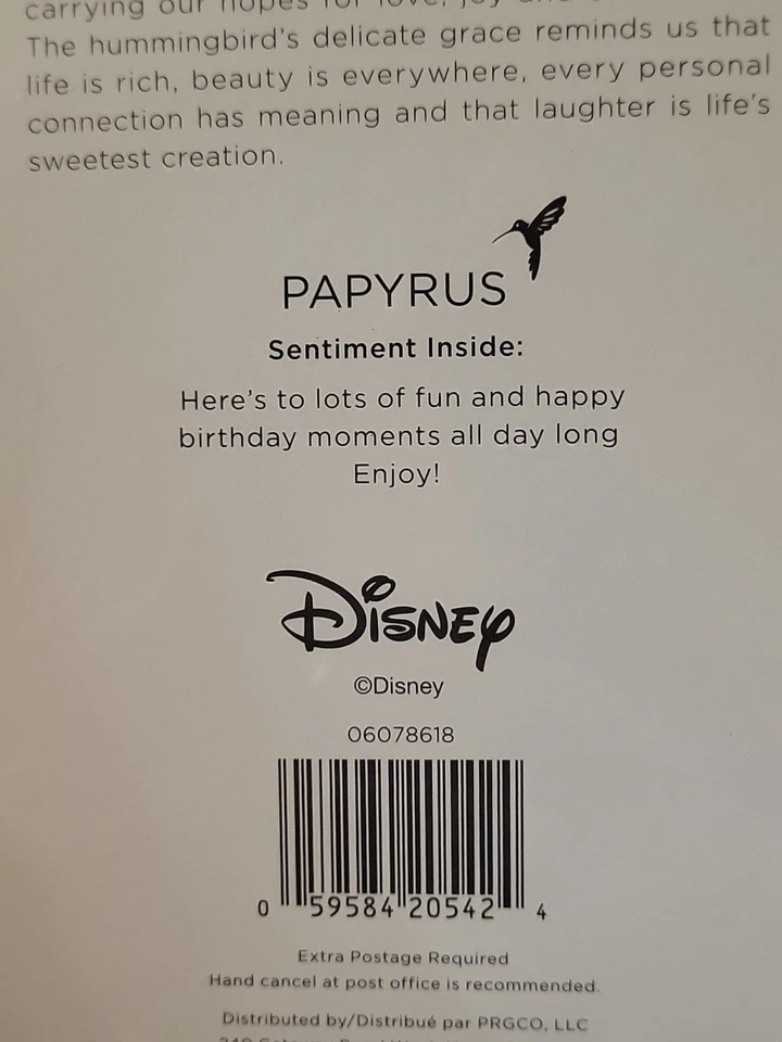 2 Disney Papyrus Birthday Cards Mickey & Minnie Mouse Card Lot B4 - Image 3 of 4