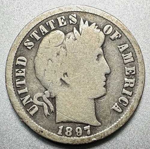 1897-S  BARBER DIME   GOOD   BETTER DATE #1301