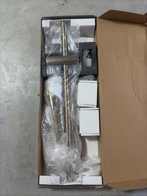 INNIU Brushed Nickel Adjustable Shower Slide Bar Set with Handheld Shower Head