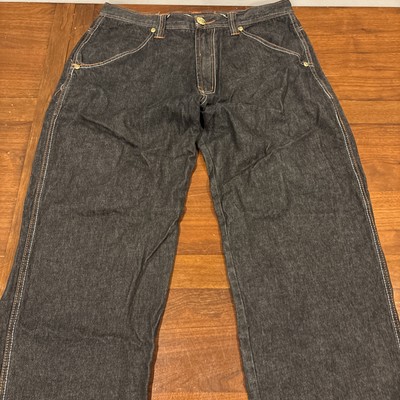 D Max Jeans Mens 38x32 Embroidered Pocket Rap Hiphop 90s Y2K Dark Wash