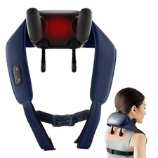 Neck Massager Cordless Shiatsu Shoulder Massager with Heat 4D Rechargeable