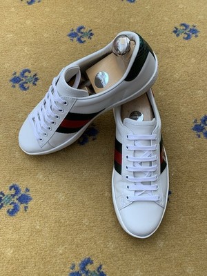 Gucci Ace Trainers Sneaker Schuhe White Bee Web Grün Rot Herren UK 6 US 7 EU 40